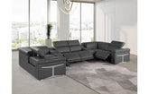 1126 DivanItalia Dark Gray 8-Piece Sectional with 4 Power Recliners and Power HeadrestsModel:  1126-DK_GREY-8PC-4PWR-U-SECTIONAL-GROUP